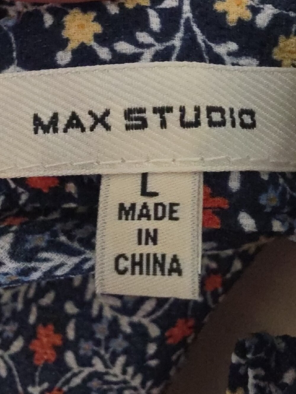 Max Studio Navy Floral Print Maxi Dress - Picture 2 of 4